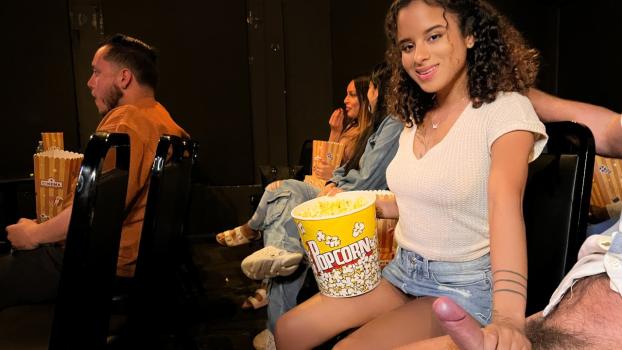 Isabella Jules – Movie Theater Flashing
