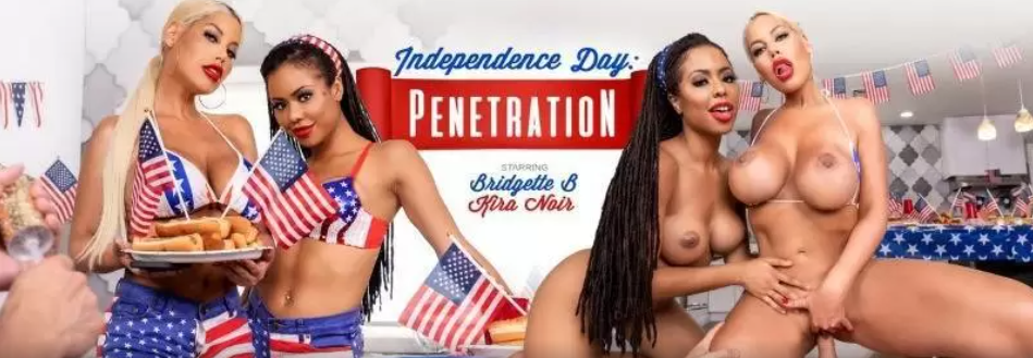 Bridgette B+, Kira Noir+ – Independence Day: Penetratio